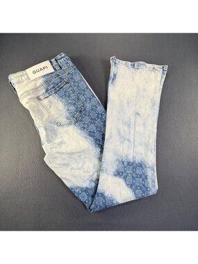 Guapi Embellished Denim Jeans Vtg Blue Stackable Rockstar Tye dyed Mens Sz 42
